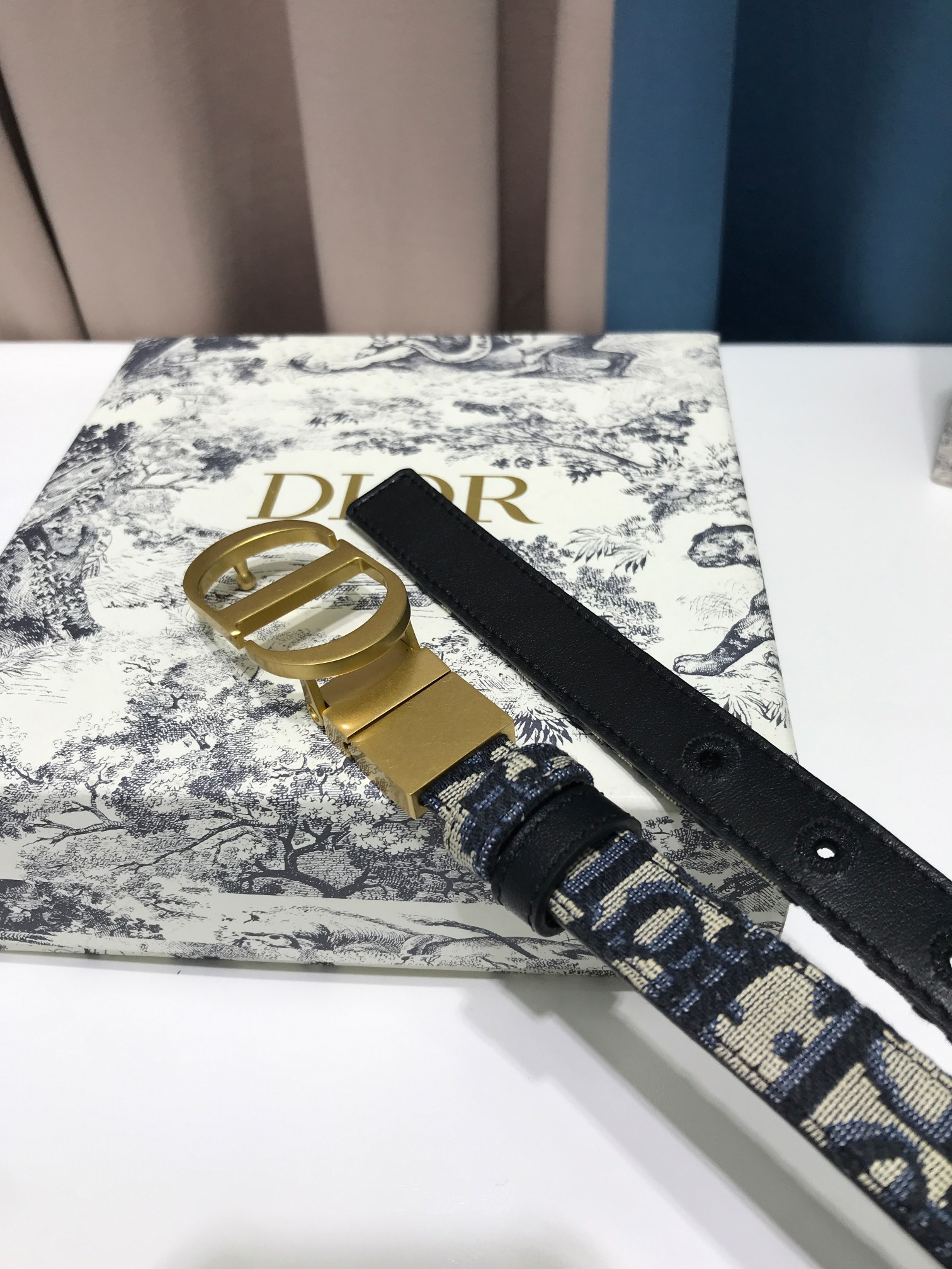 Dior Female Basic Belt Cow Leather Gold S-m-l