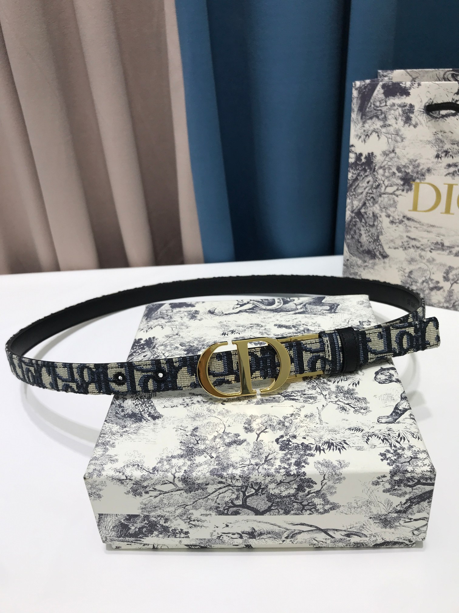 Dior Female Basic Belt Cow Leather Gold S-m-l