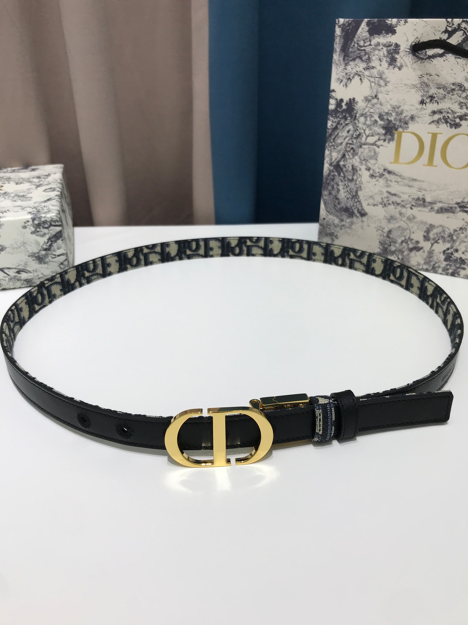 Dior Female Basic Belt Cow Leather Gold S-m-l