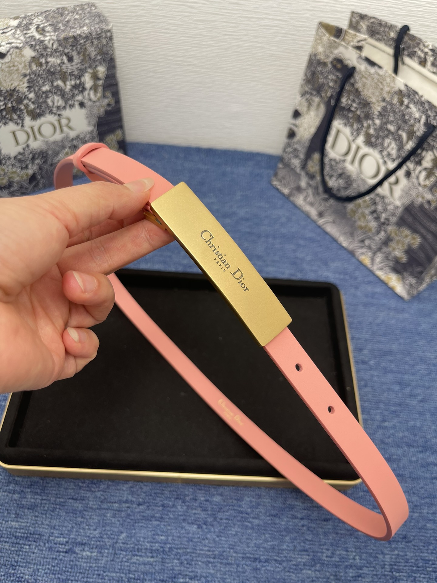 Dior Female Basic Belt Cow Leather Black S