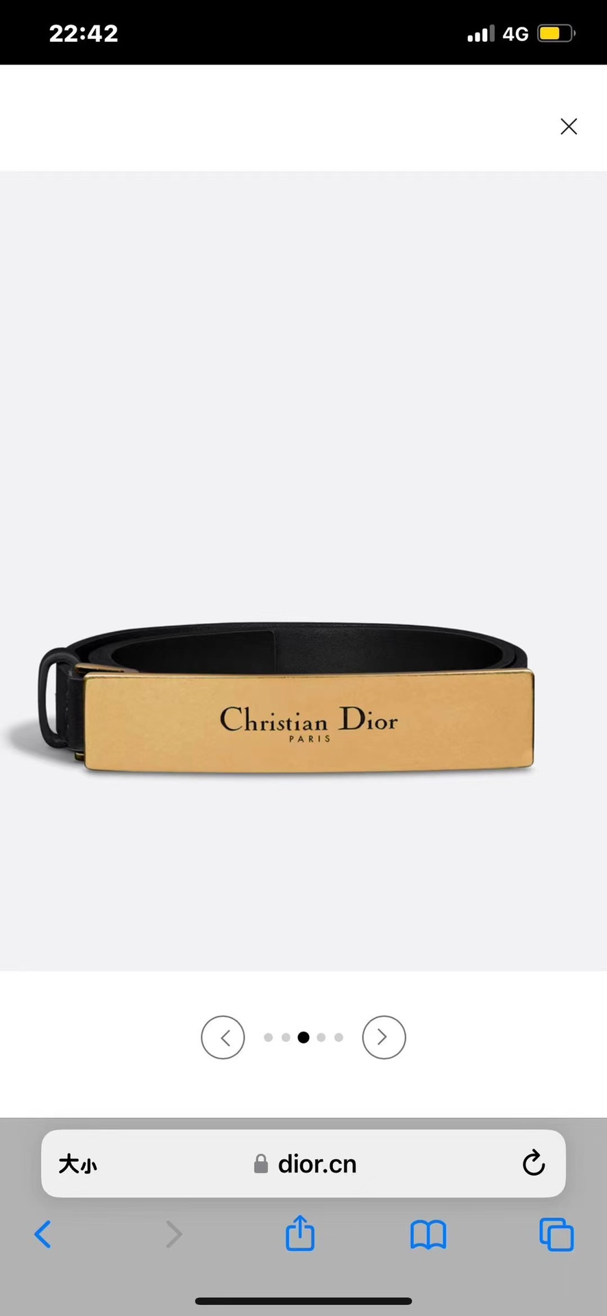 Dior Female Basic Belt Cow Leather Black S