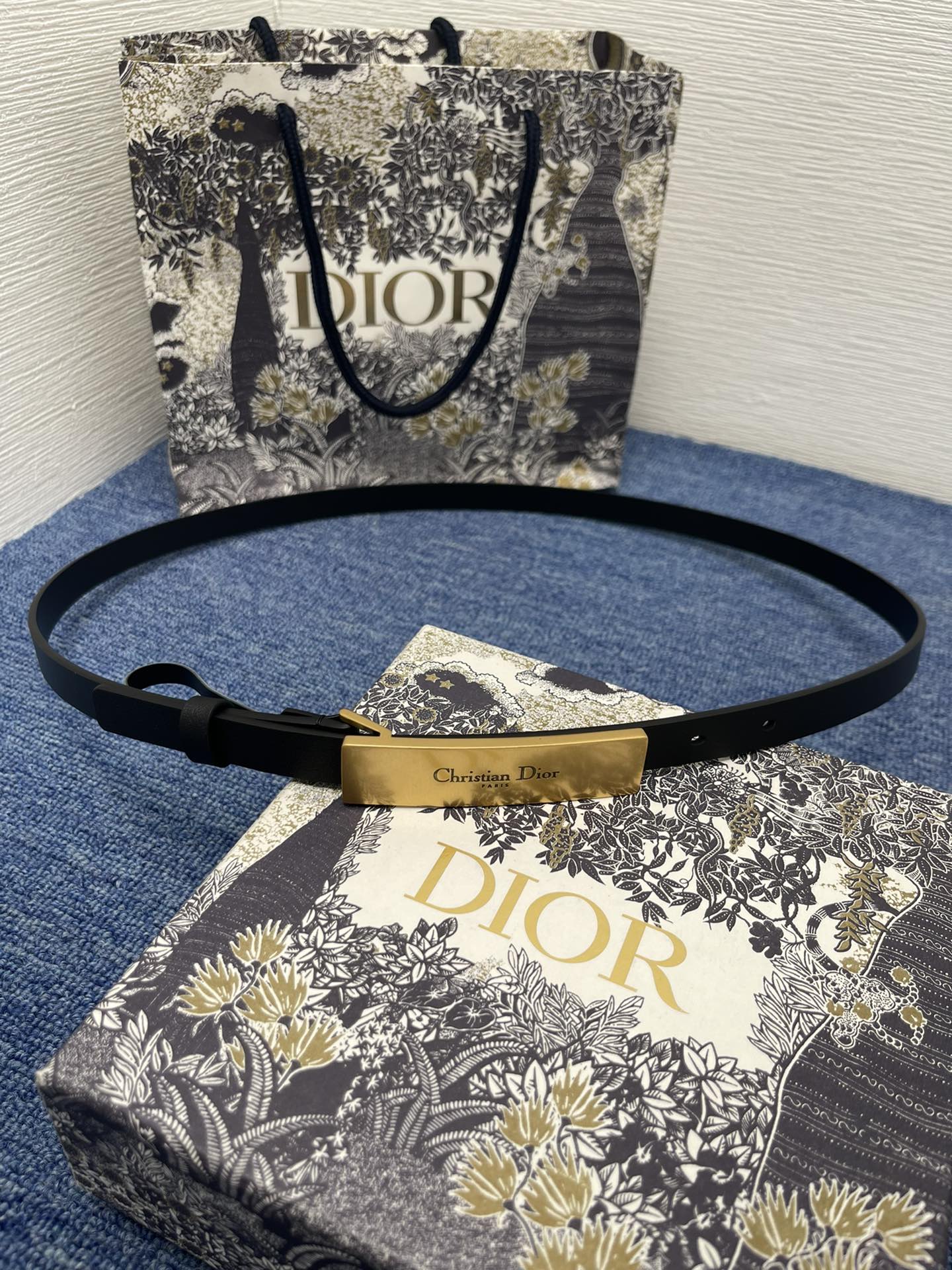 Dior Female Basic Belt Cow Leather Black S