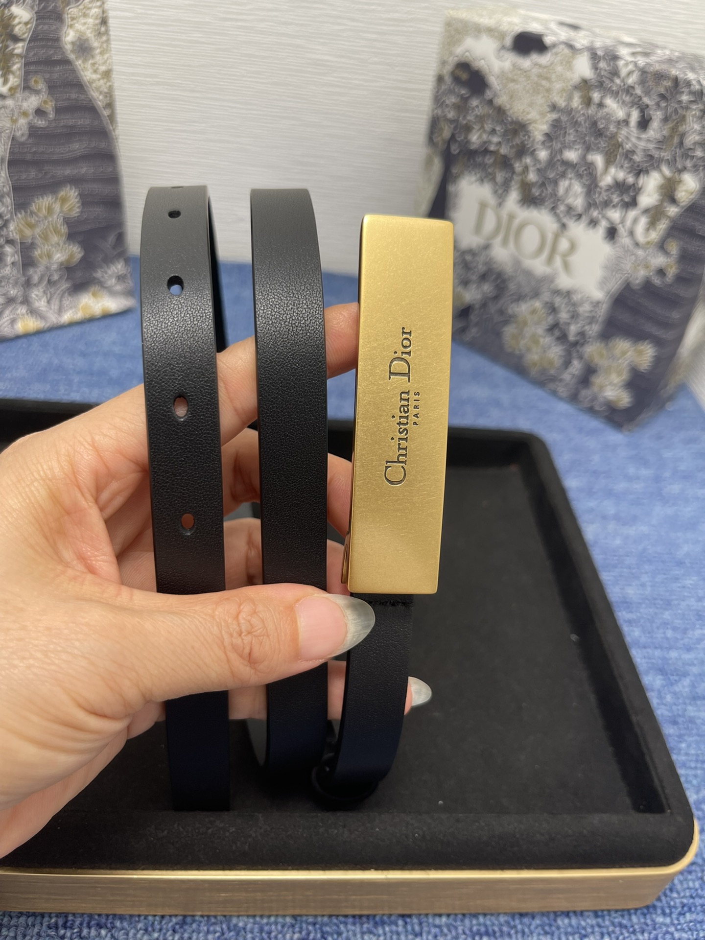 Dior Female Basic Belt Cow Leather Black S