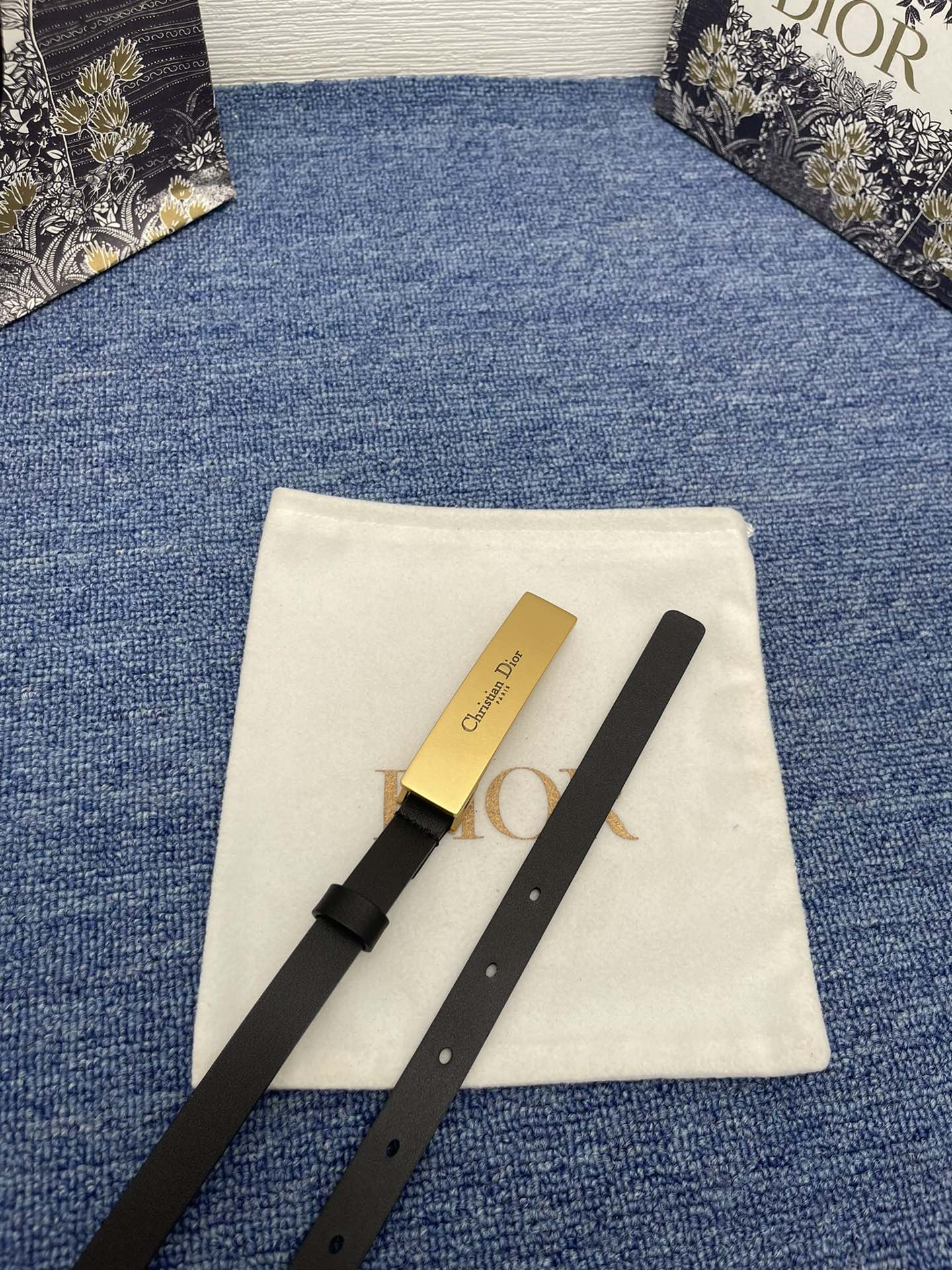 Dior Female Basic Belt Cow Leather Black S