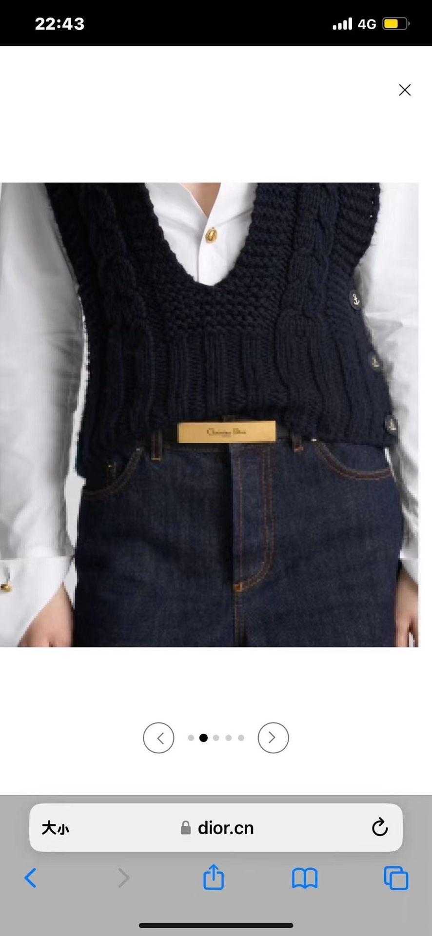 Dior Female Basic Belt Cow Leather Black S