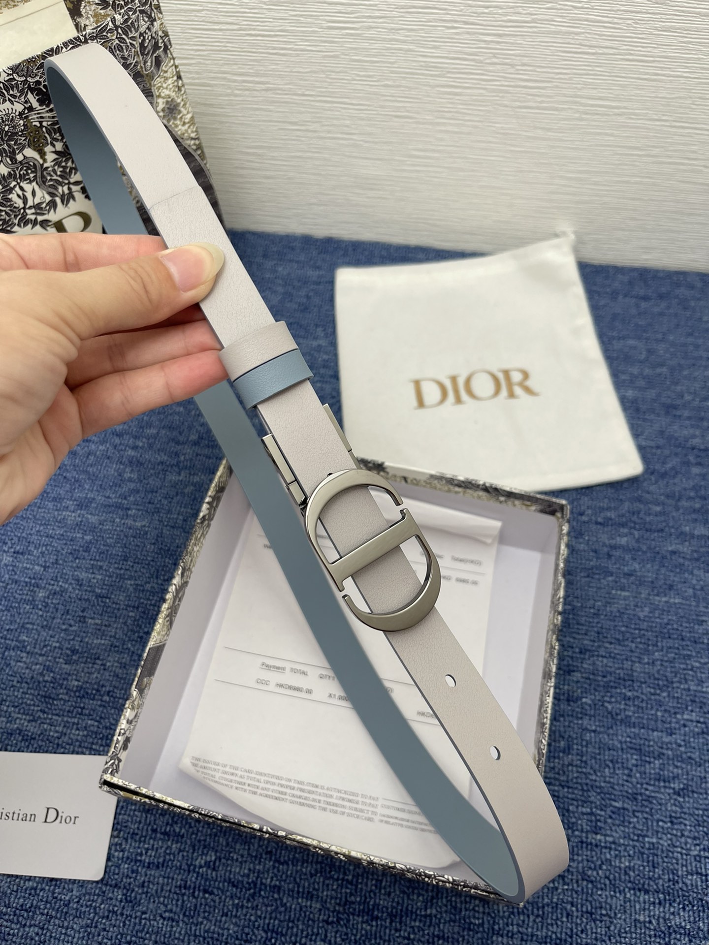 Dior Female Basic Belt Cow Leather Black Adjustable S-m