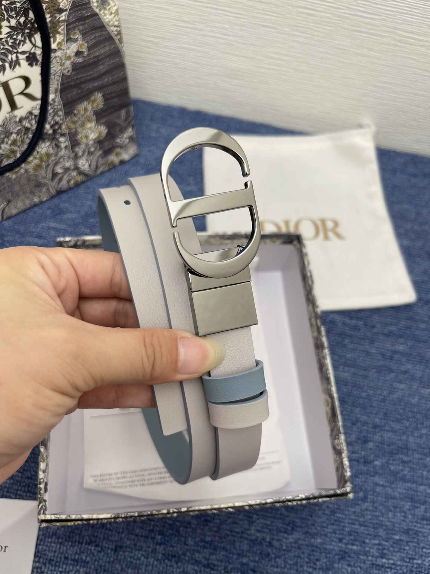 Dior Female Basic Belt Cow Leather Black Adjustable S-m