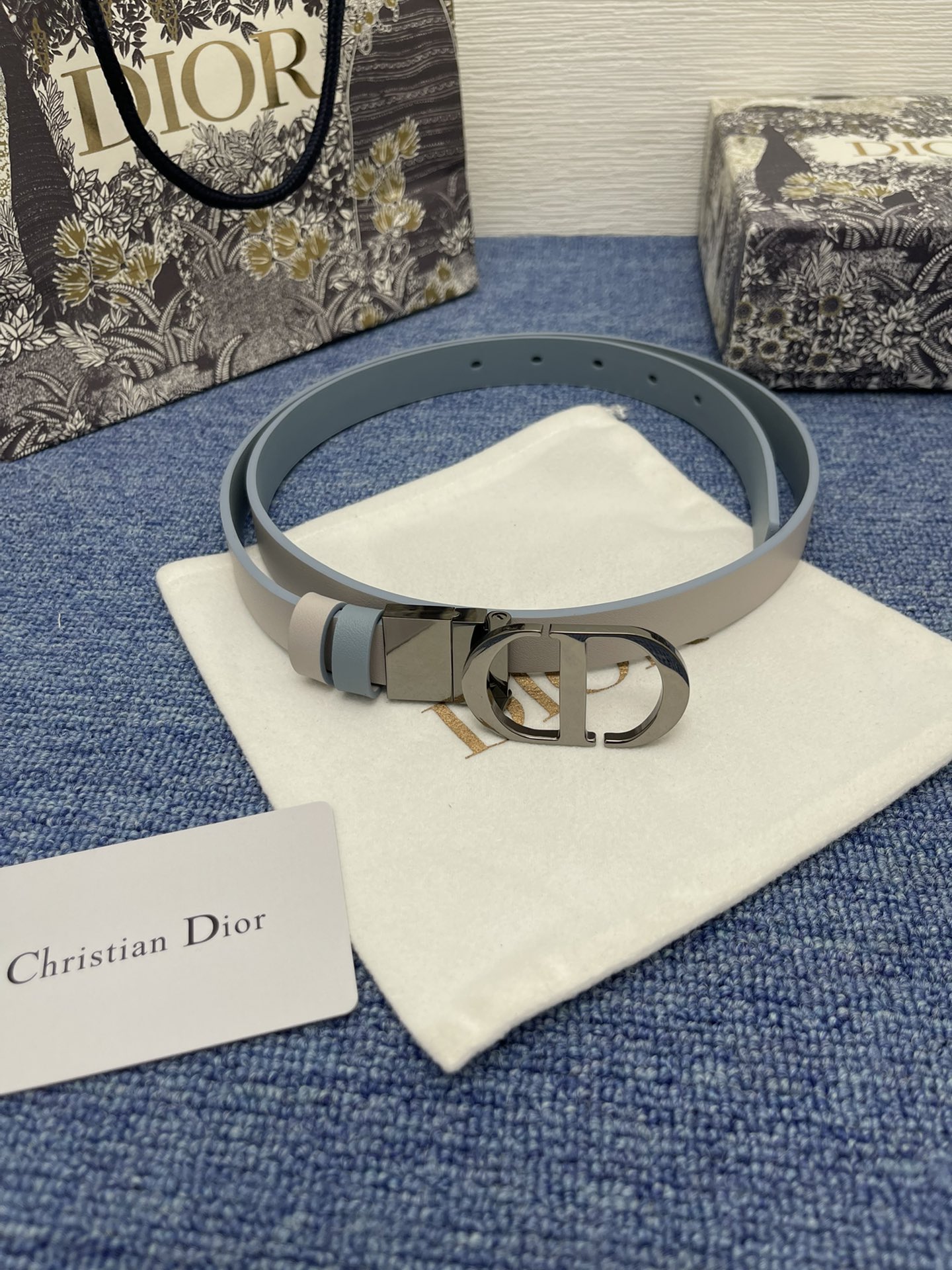 Dior Female Basic Belt Cow Leather Black Adjustable S-m