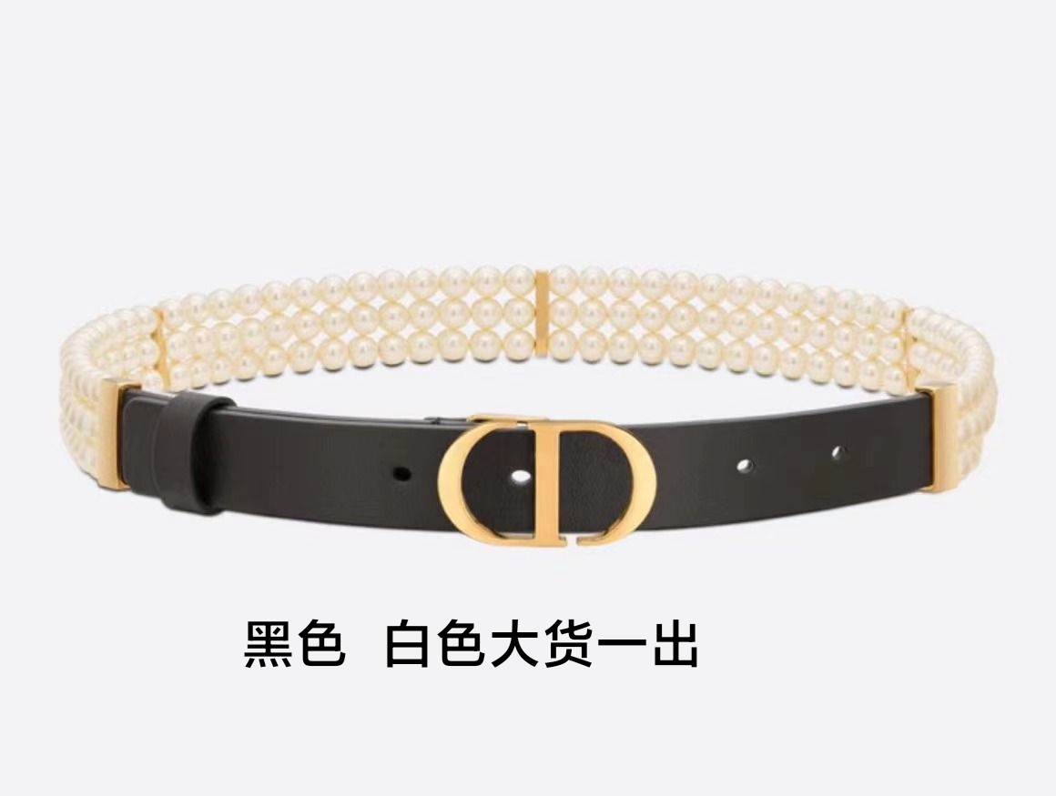 Dior Female Basic Belt Cow Leather Black S-m