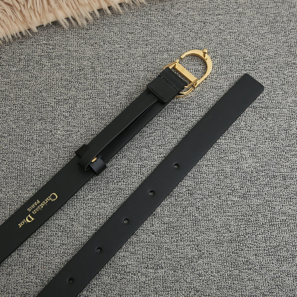 Dior Female Basic Belt Cow Leather Black S-m