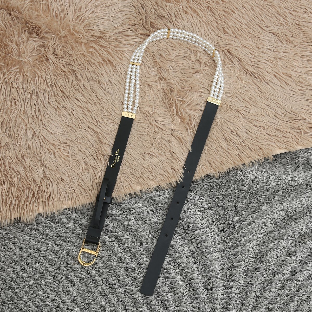 Dior Female Basic Belt Cow Leather Black S-m