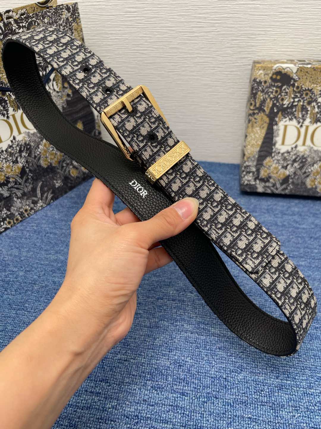 Dior Basic Belt Cow Leather Black L