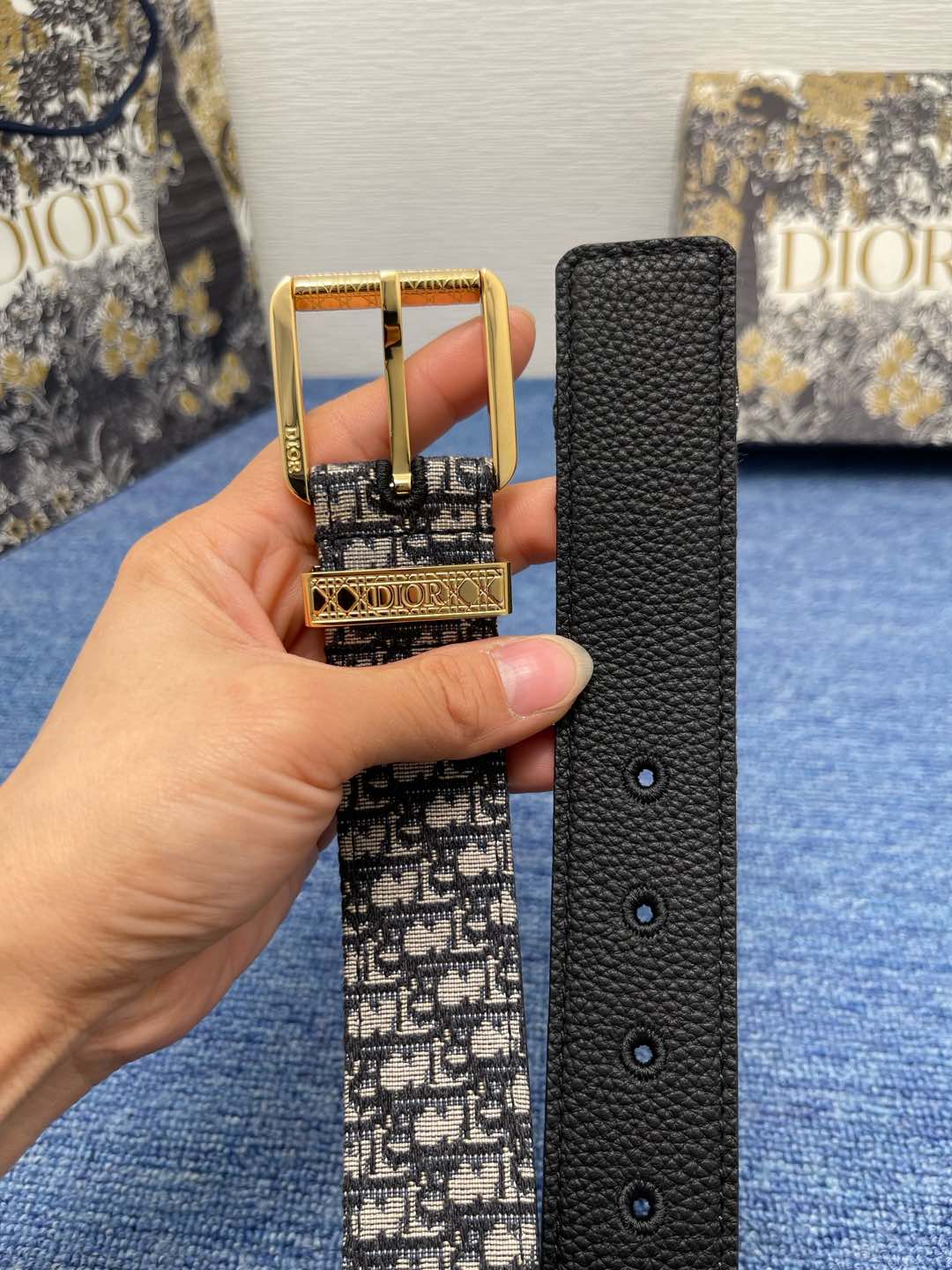 Dior Basic Belt Cow Leather Black L