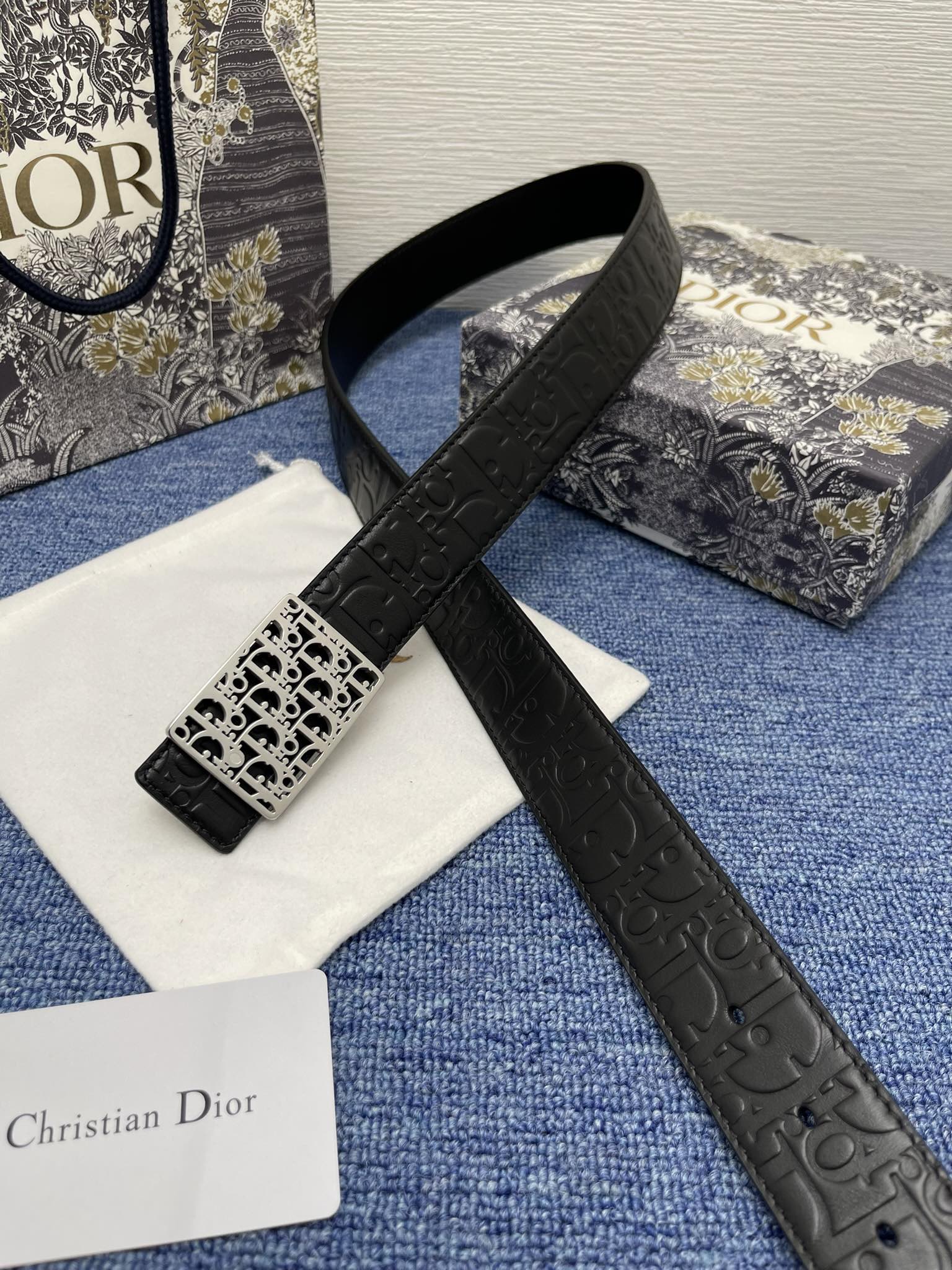 Dior Male Pin Buckle Belt Black Adjustable M