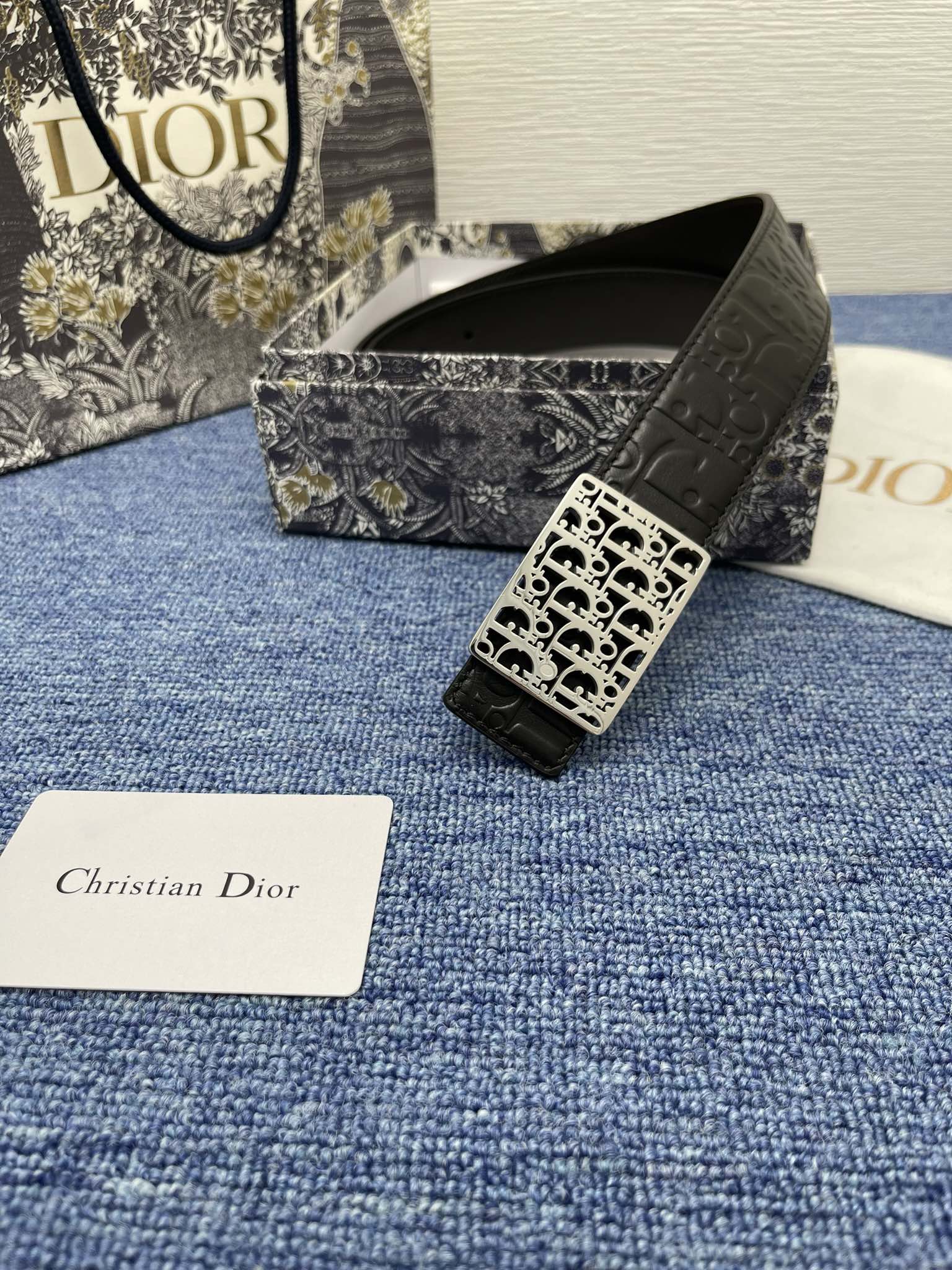 Dior Male Pin Buckle Belt Black Adjustable M