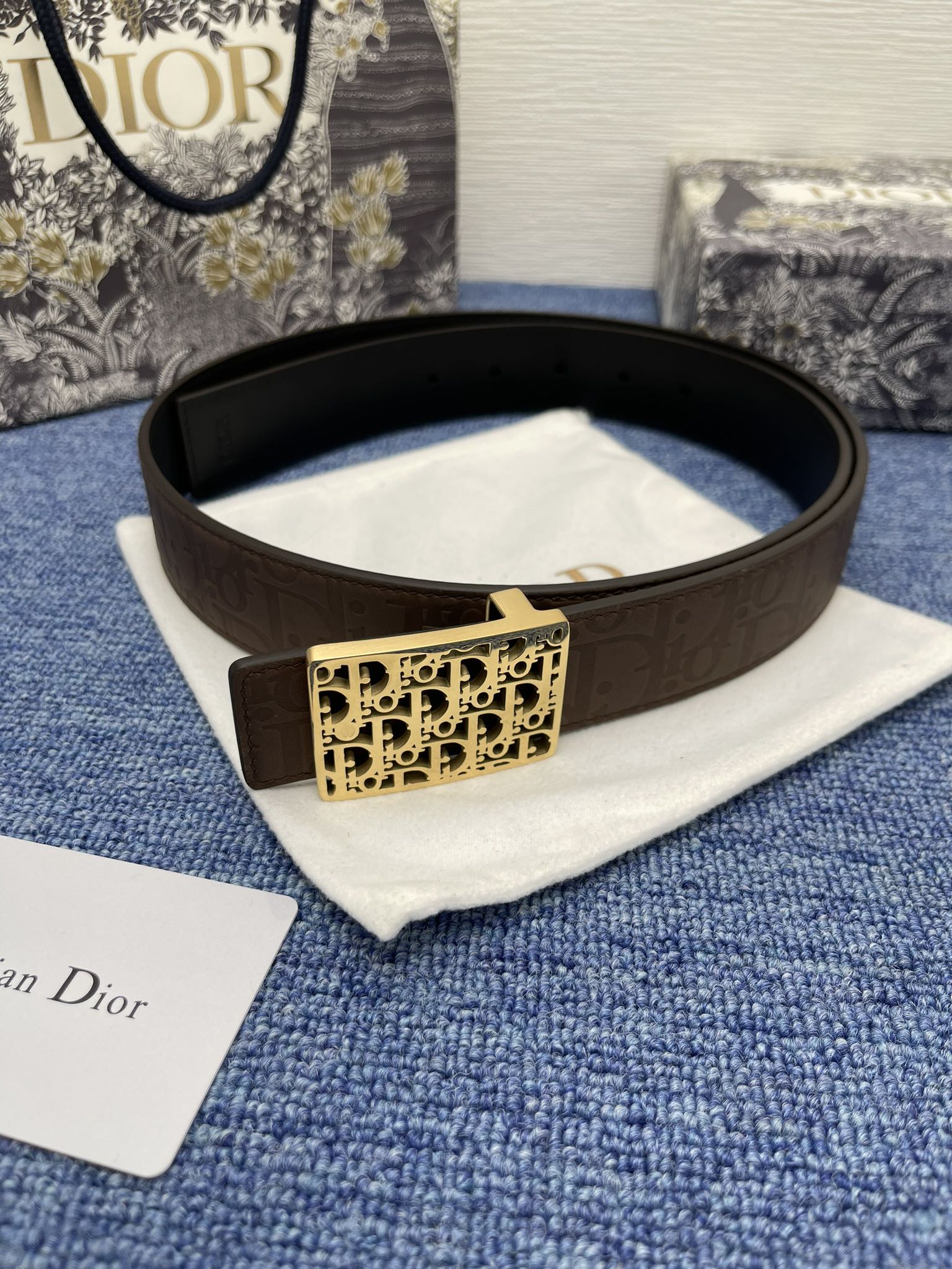 Dior Male Pin Buckle Belt Black Adjustable M
