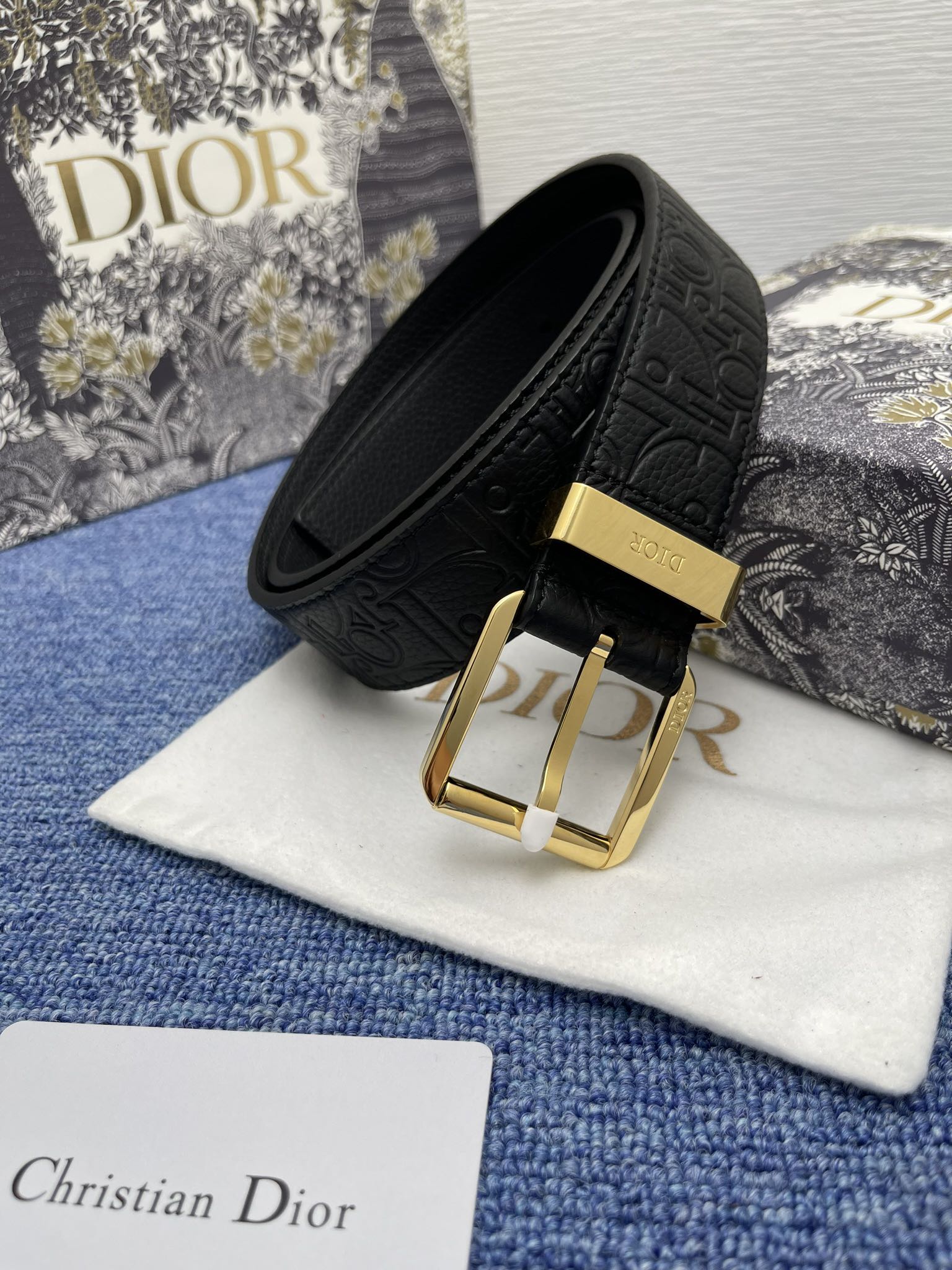 Dior Male Pin Buckle Belt Black Adjustable M