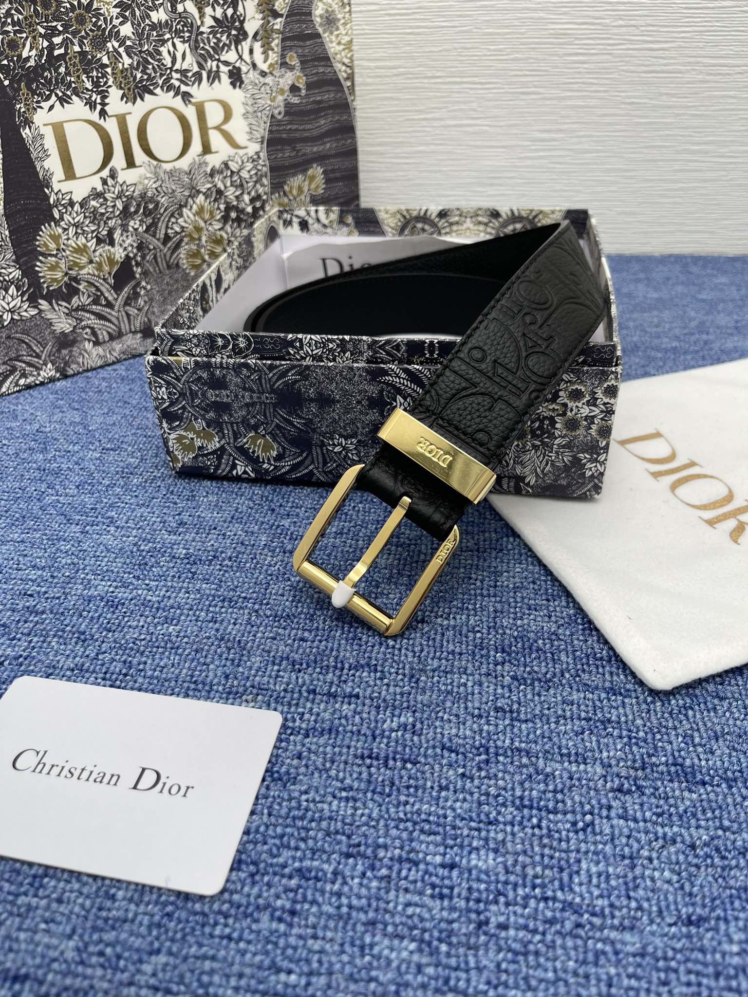 Dior Male Pin Buckle Belt Black Adjustable M