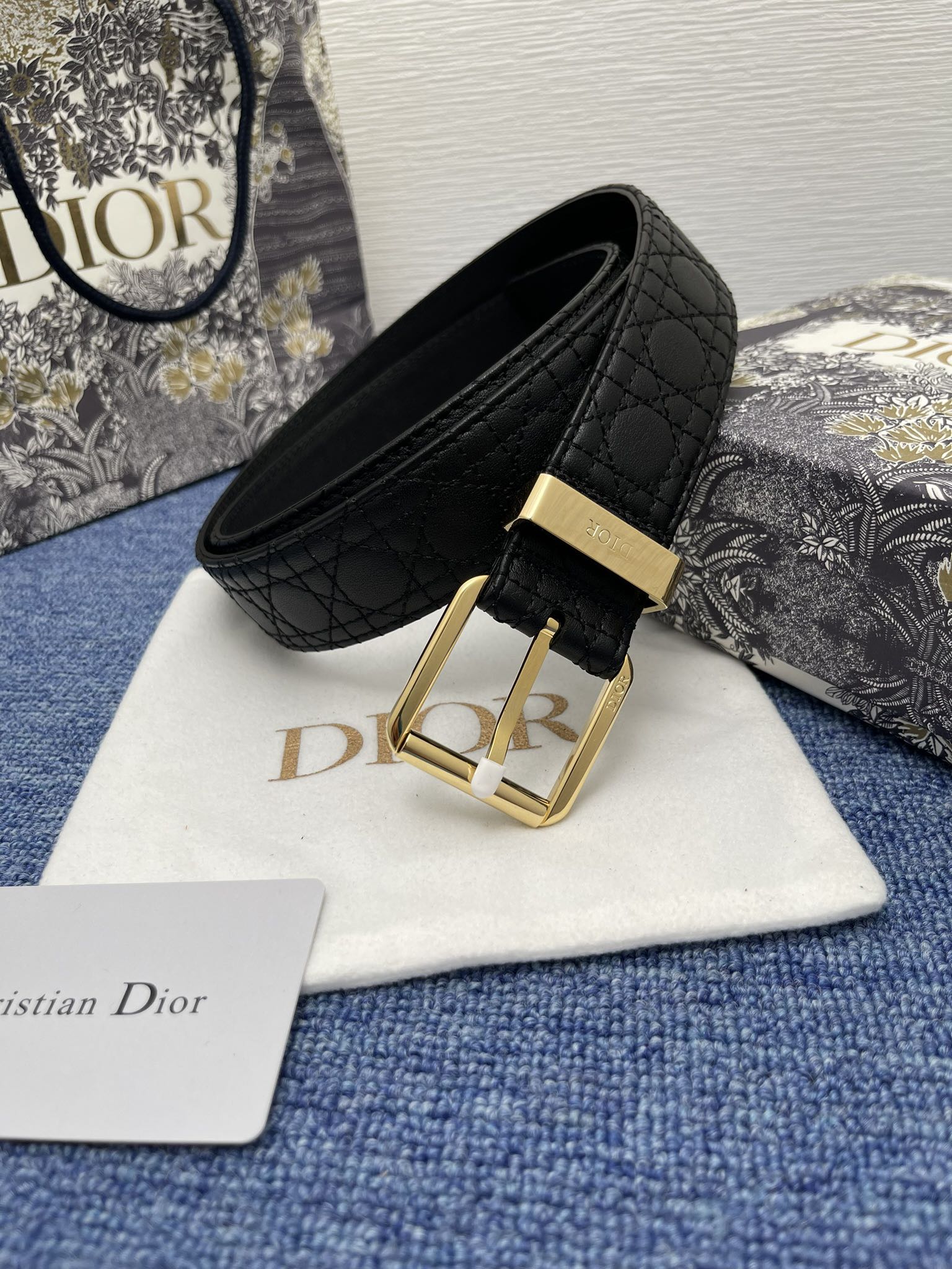 Dior Male Pin Buckle Belt Black Adjustable M
