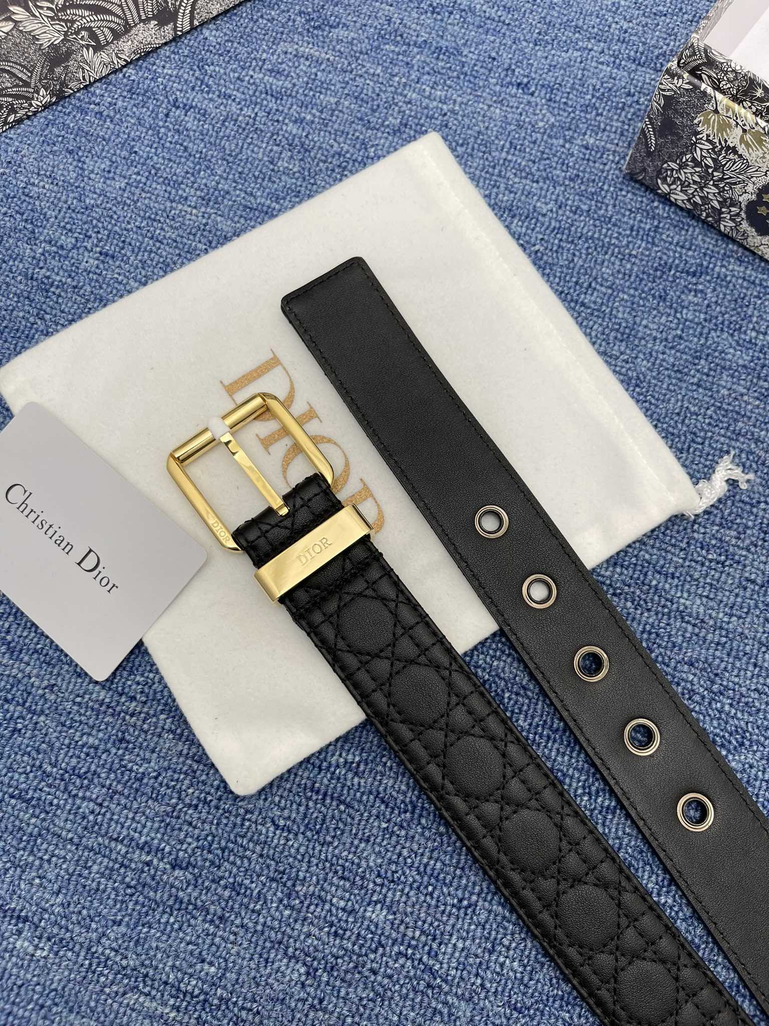 Dior Male Pin Buckle Belt Black Adjustable M