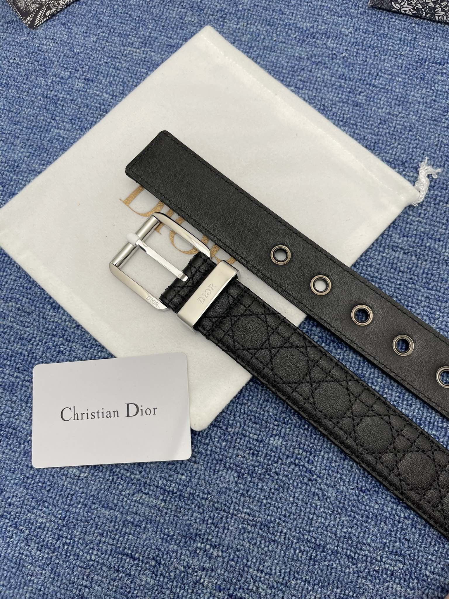 Dior Male Pin Buckle Belt Black Adjustable M