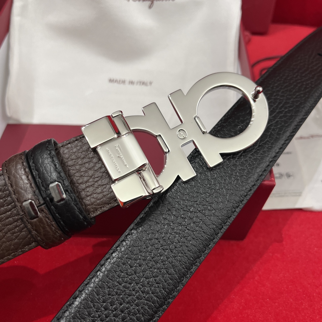 Salvatore Ferragamo Male Basic Belt Cow Leather Adjustable M