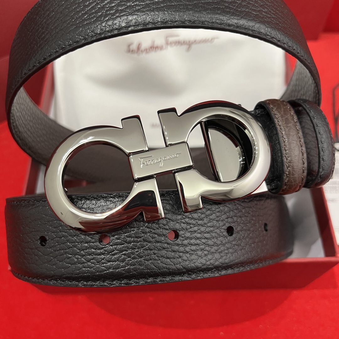 Salvatore Ferragamo Male Basic Belt Cow Leather Adjustable M