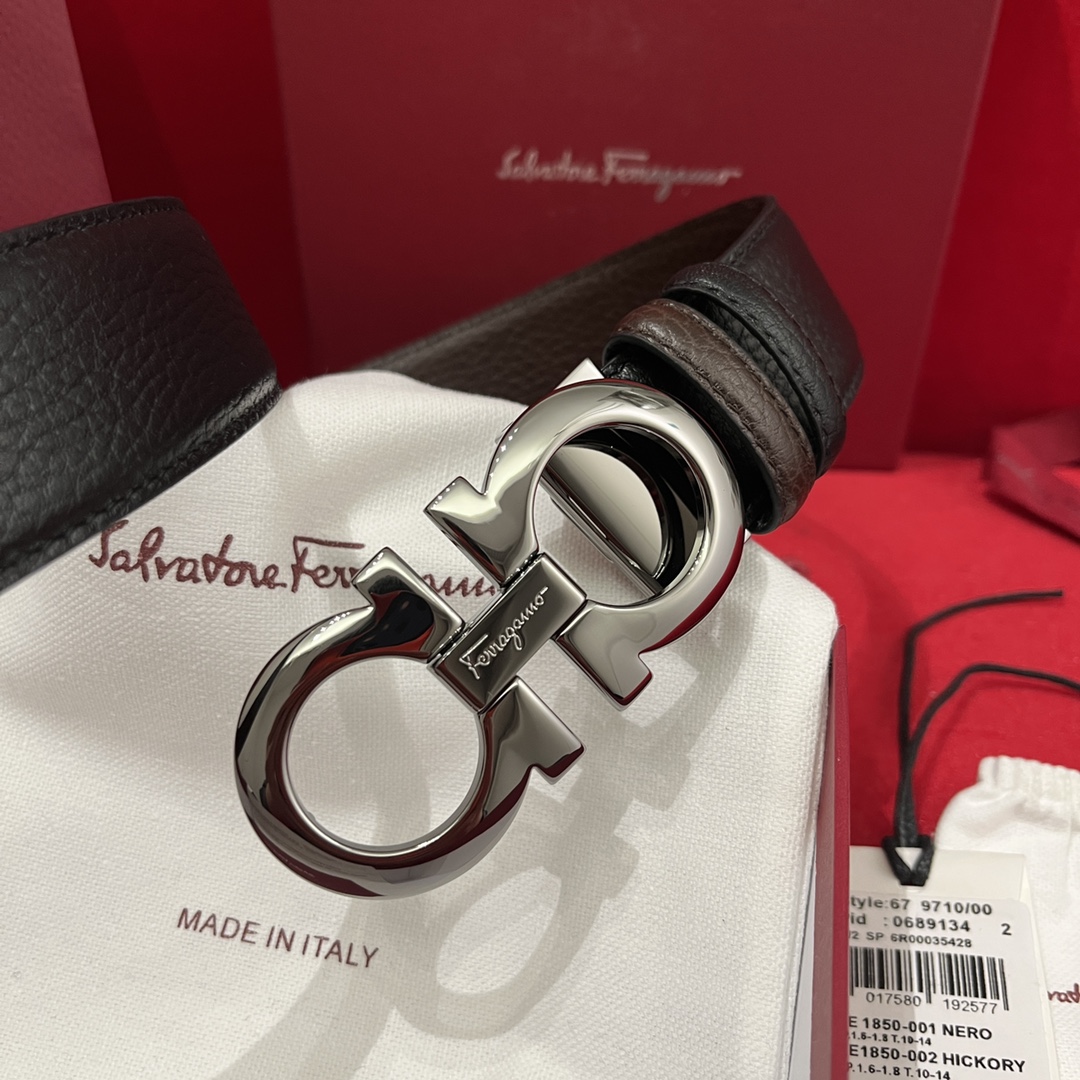 Salvatore Ferragamo Male Basic Belt Cow Leather Adjustable M