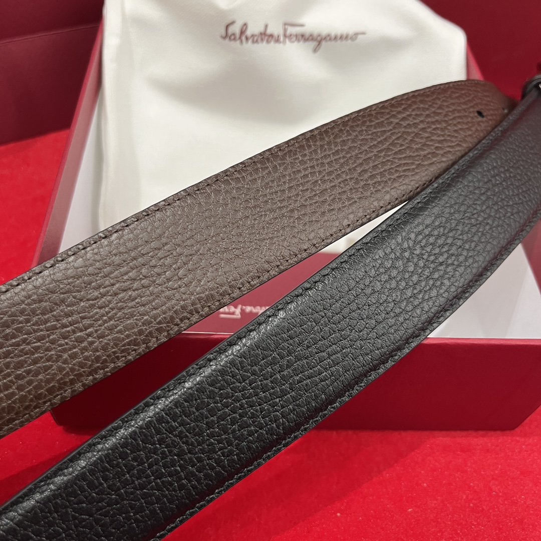 Salvatore Ferragamo Male Basic Belt Cow Leather Adjustable M