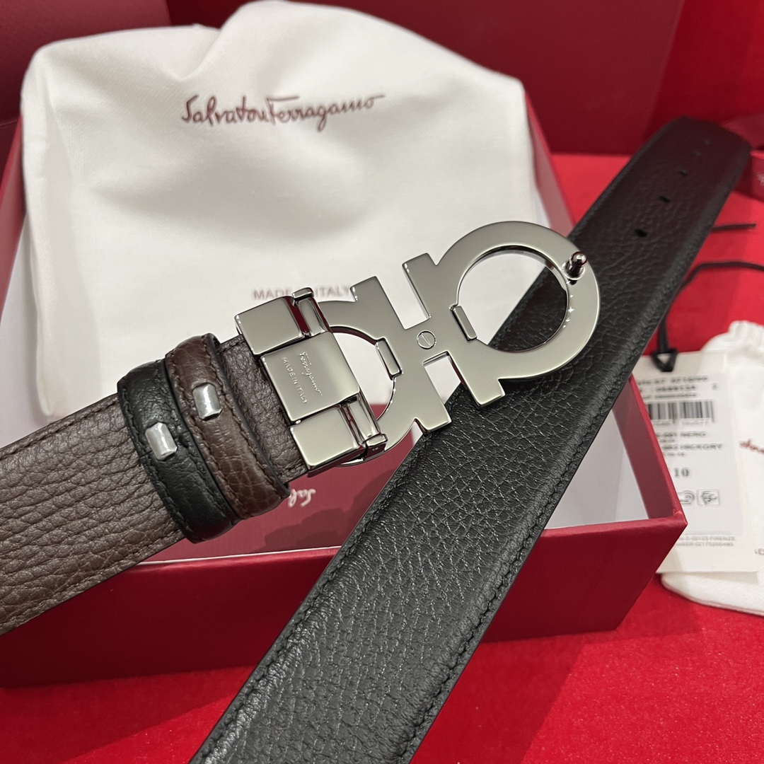 Salvatore Ferragamo Male Basic Belt Cow Leather Adjustable M