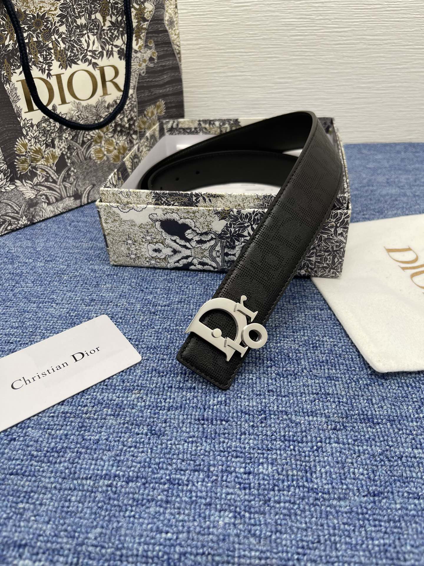 Dior Male Pin Buckle Belt Black Adjustable M
