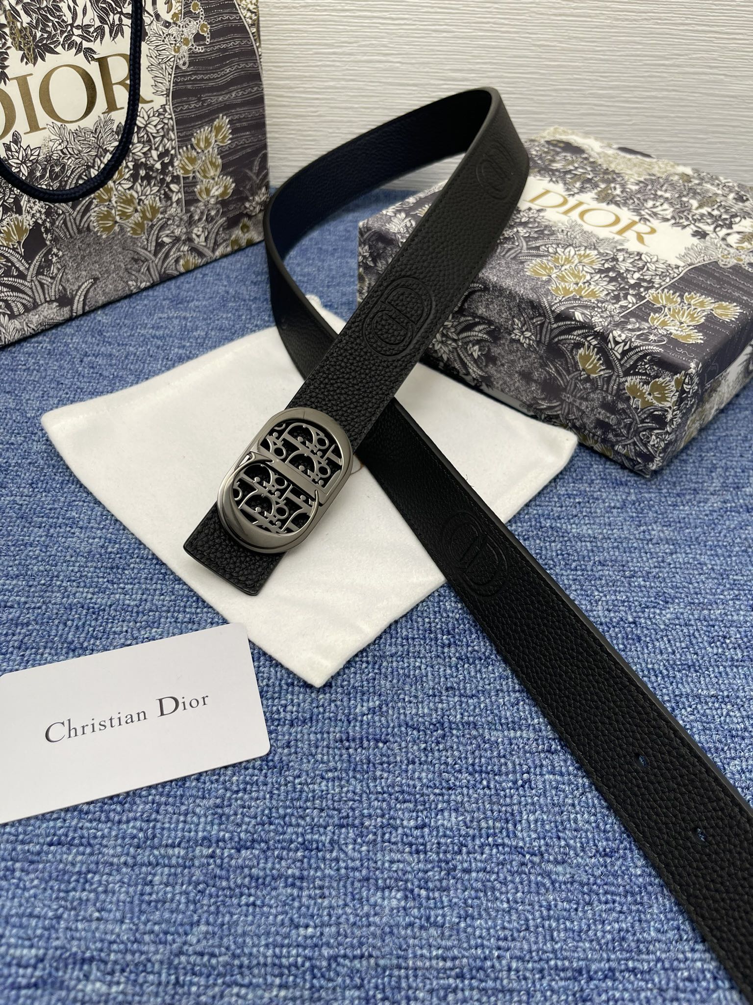 Dior Male Pin Buckle Belt Black Adjustable M