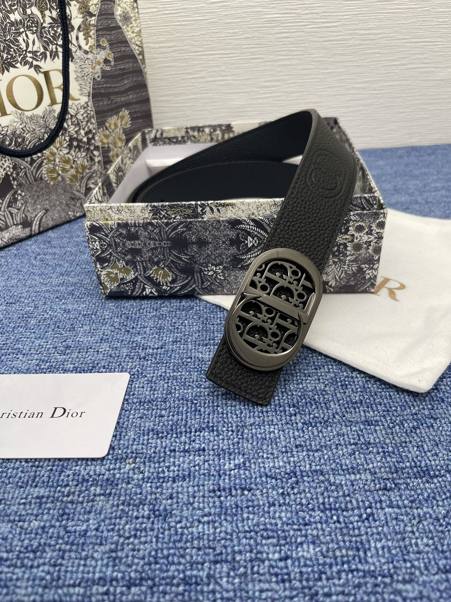 Dior Male Pin Buckle Belt Black Adjustable M