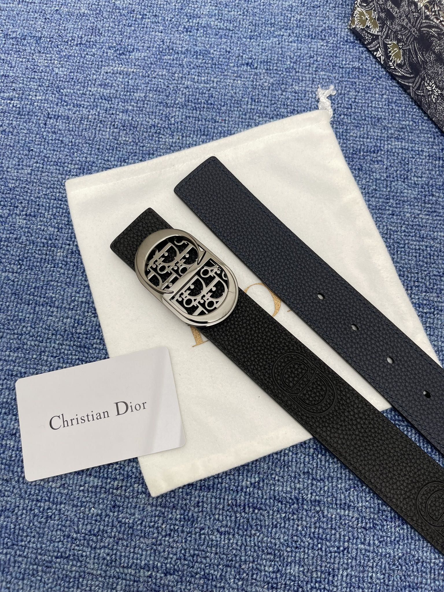 Dior Male Pin Buckle Belt Black Adjustable M