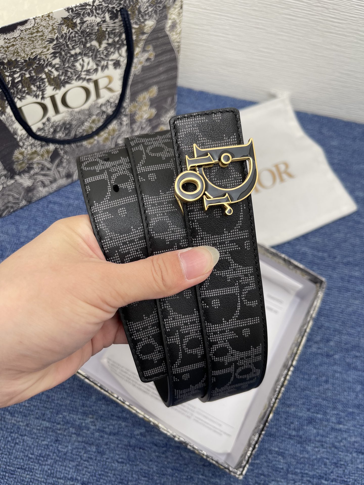 Dior Male Pin Buckle Belt Black Adjustable M