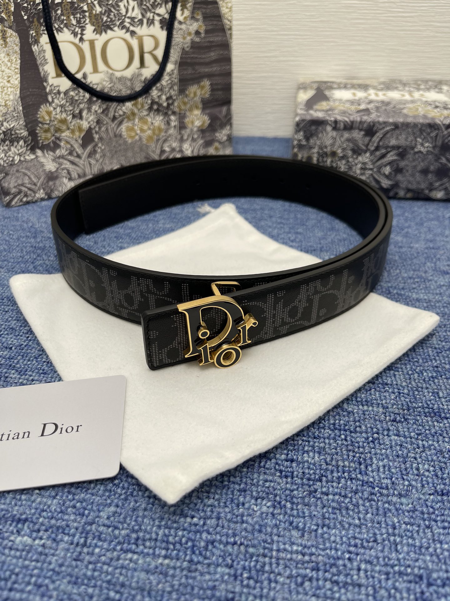 Dior Male Pin Buckle Belt Black Adjustable M
