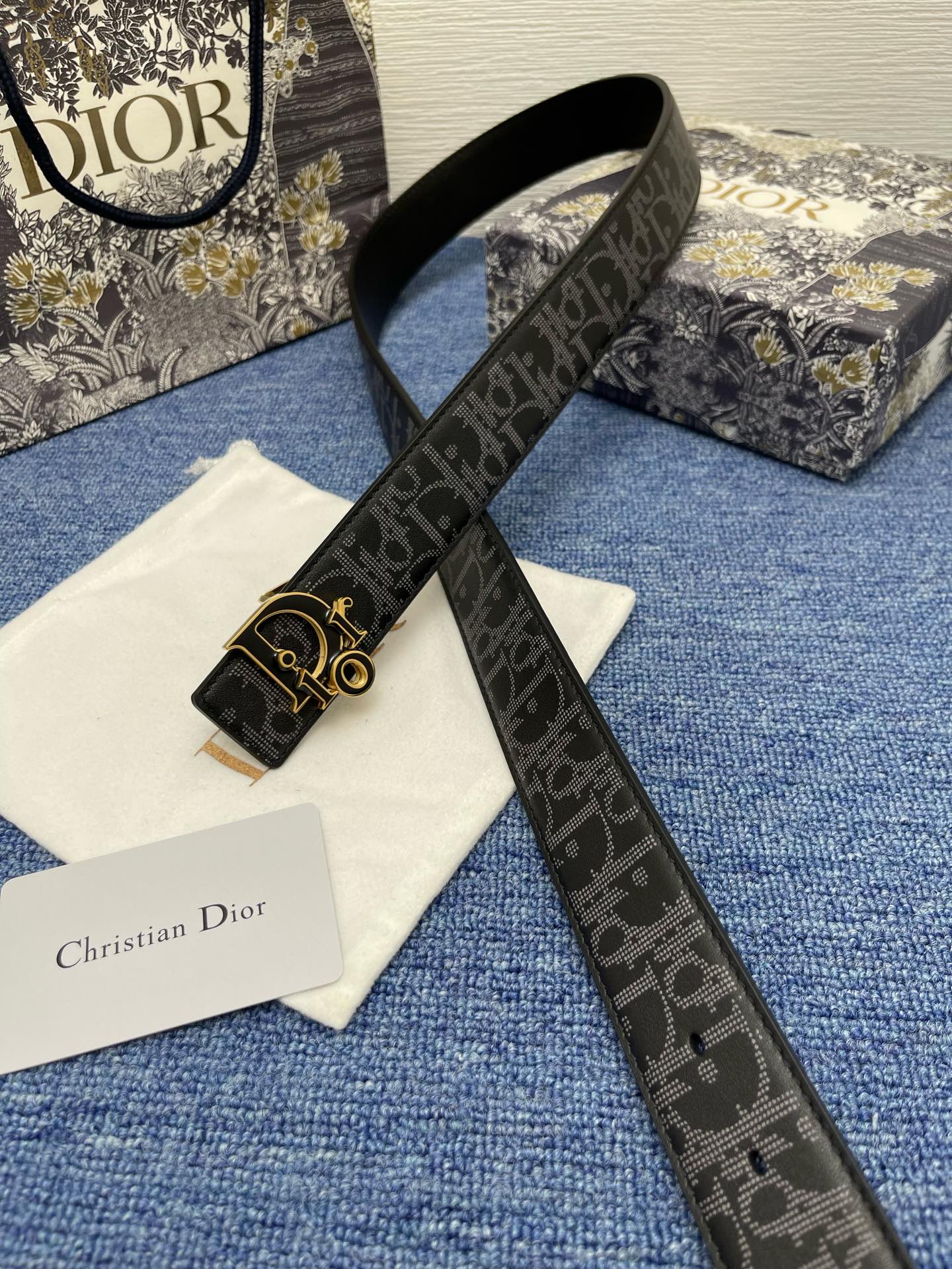 Dior Male Pin Buckle Belt Black Adjustable M