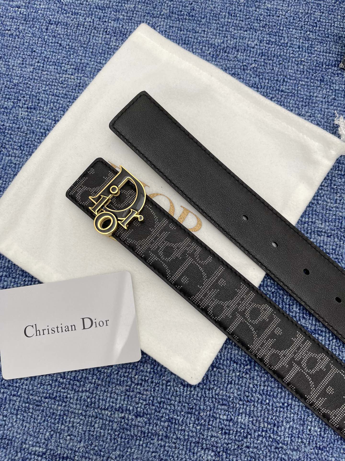 Dior Male Pin Buckle Belt Black Adjustable M