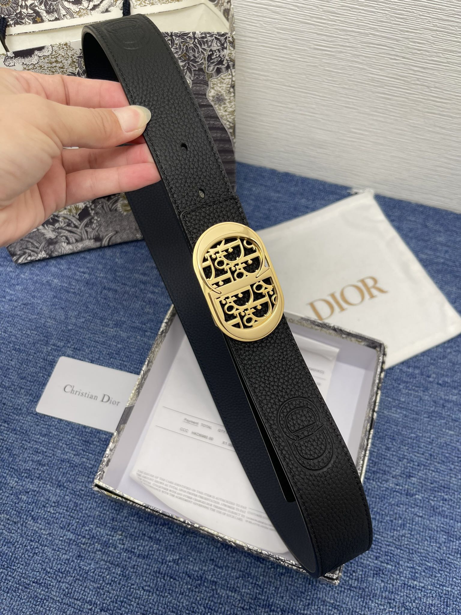 Dior Male Pin Buckle Belt Black Adjustable M