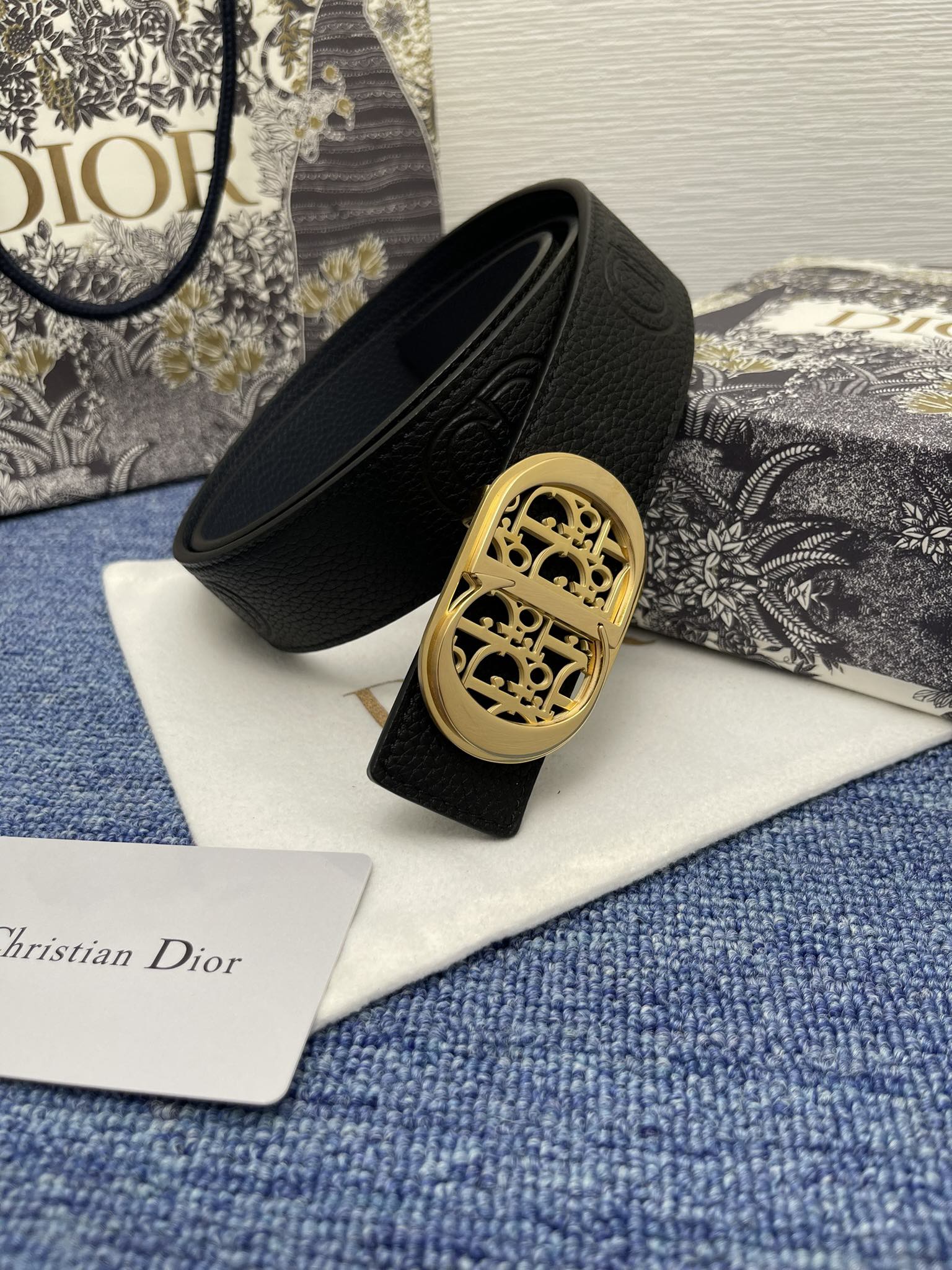 Dior Male Pin Buckle Belt Black Adjustable M