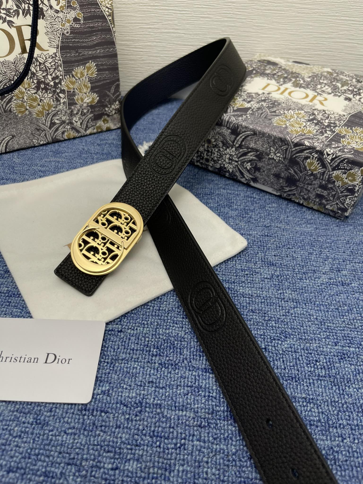 Dior Male Pin Buckle Belt Black Adjustable M