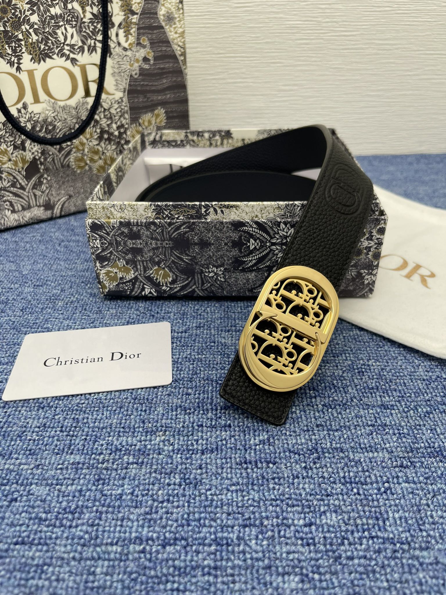 Dior Male Pin Buckle Belt Black Adjustable M