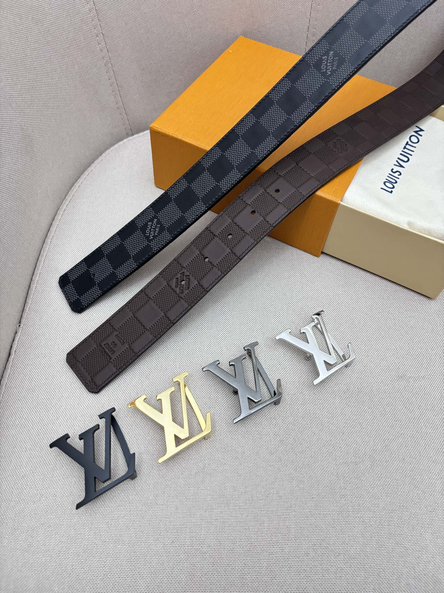 Louis Vuitton Male Basic Belt Canvas 40mm-95cm-125cm-l-m-s