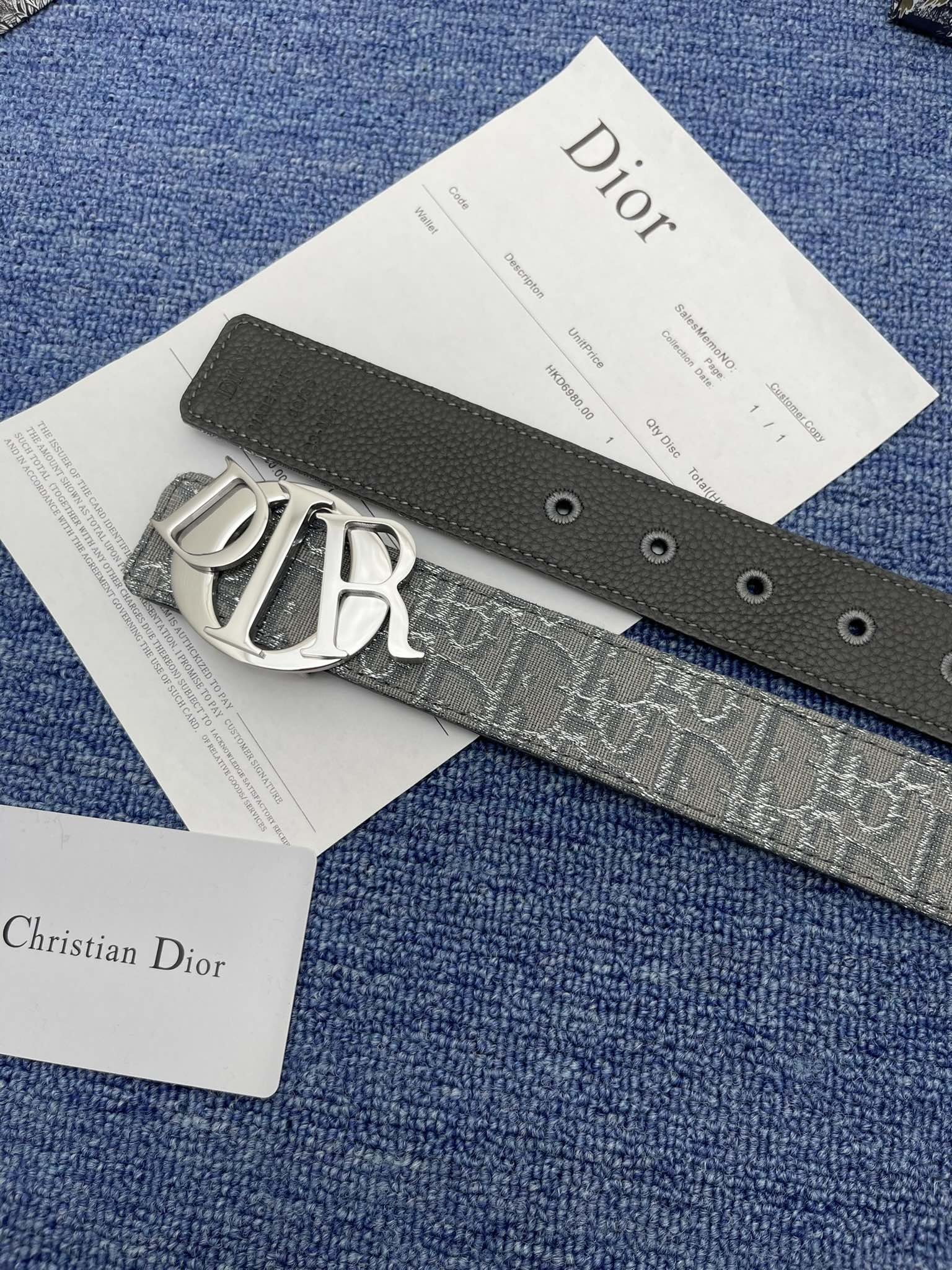 Dior Male Basic Belt Cow Leather Black Adjustable S-m