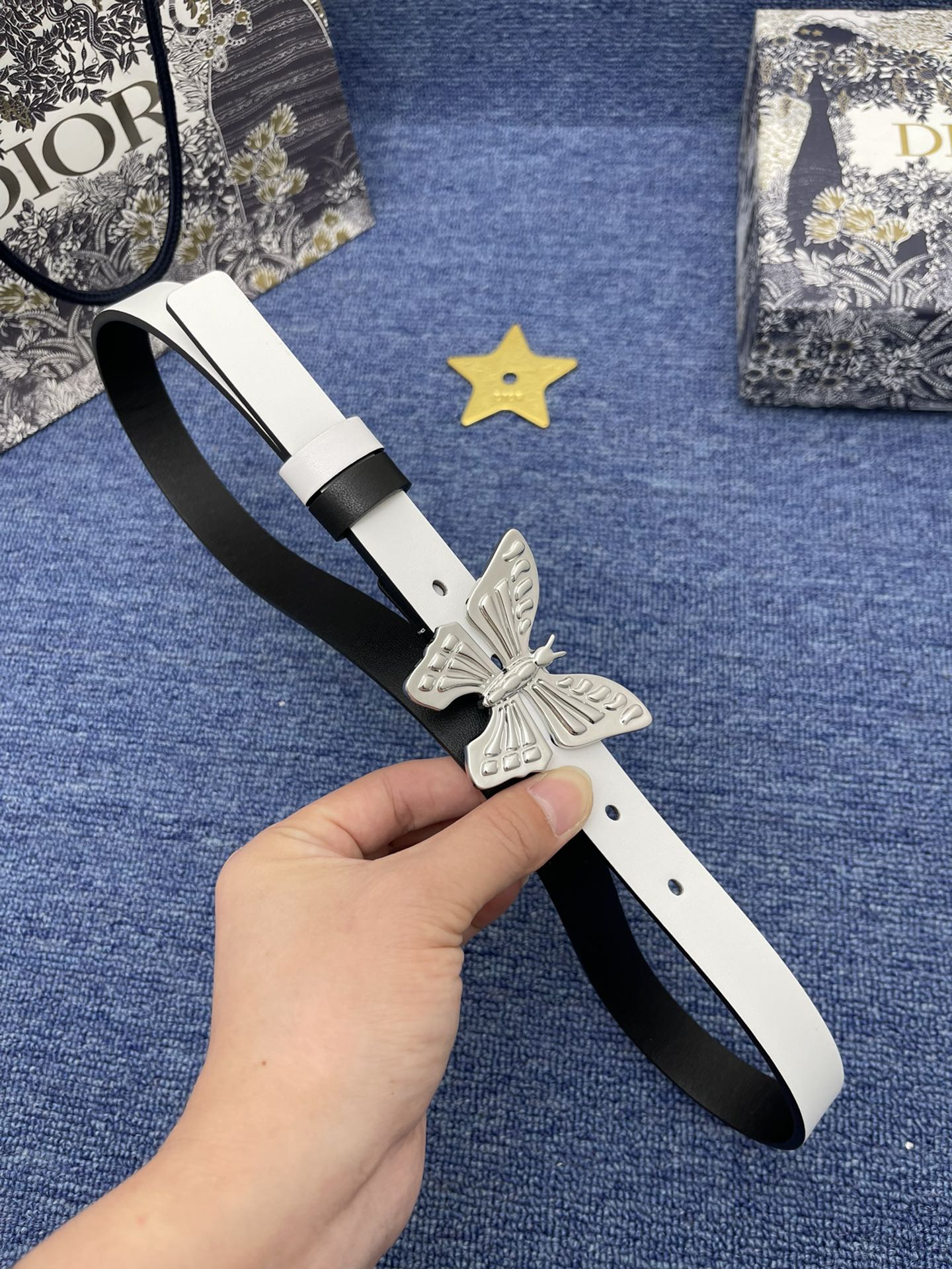 Dior Female Basic Belt Cow Leather Black Adjustable S-m