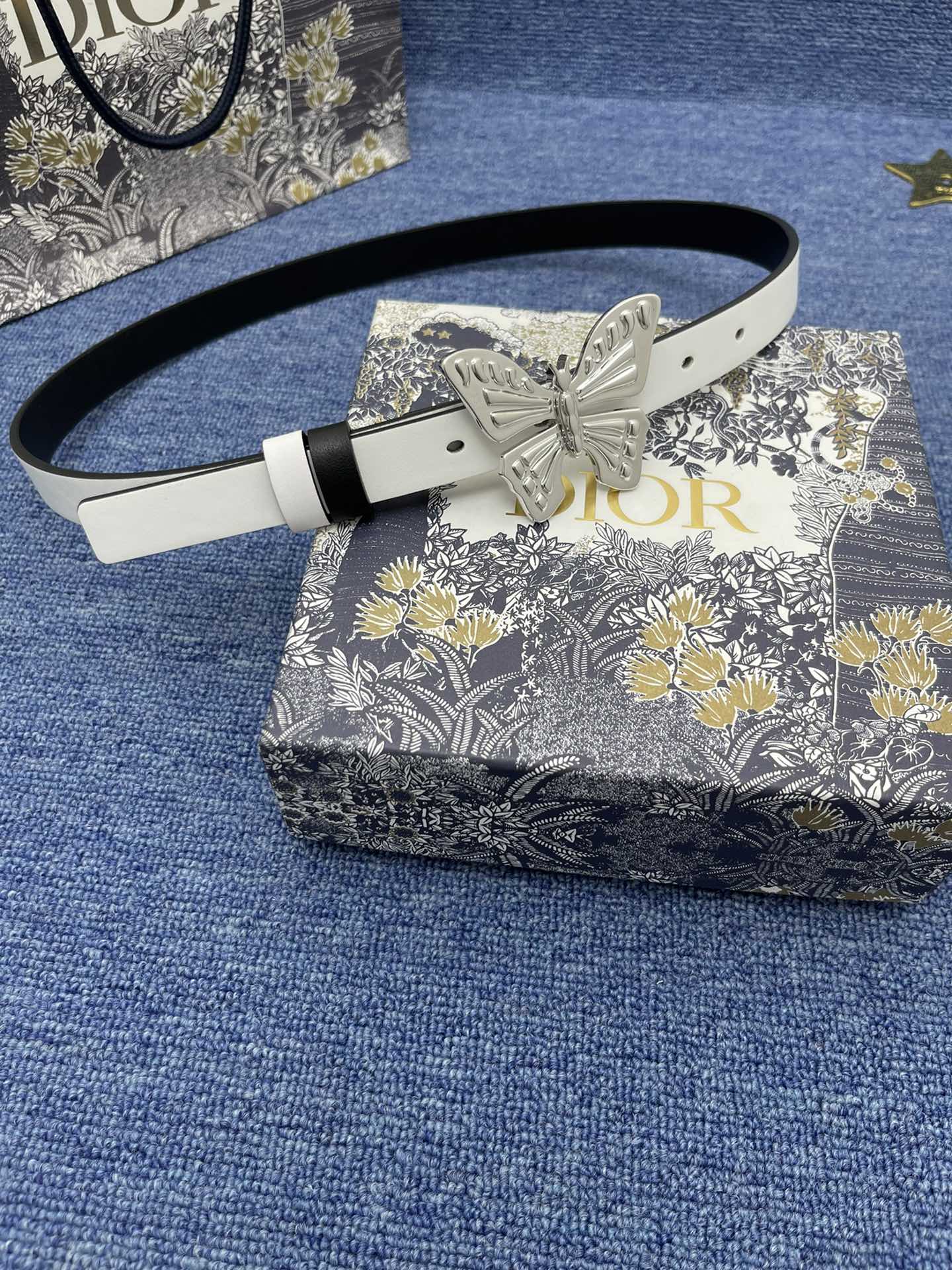 Dior Female Basic Belt Cow Leather Black Adjustable S-m