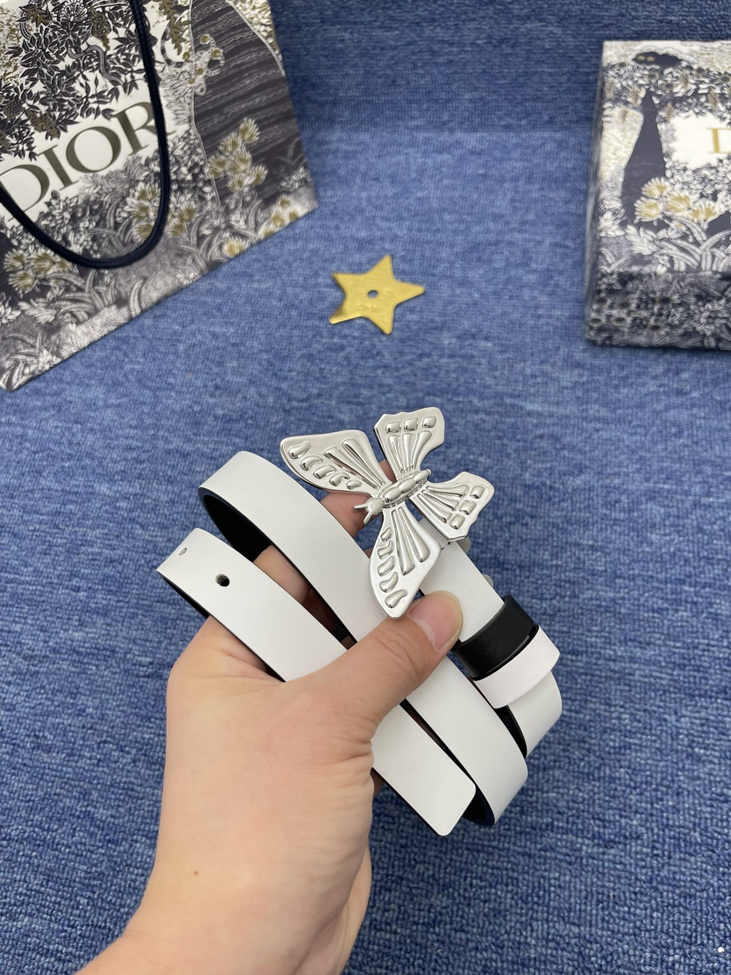 Dior Female Basic Belt Cow Leather Black Adjustable S-m