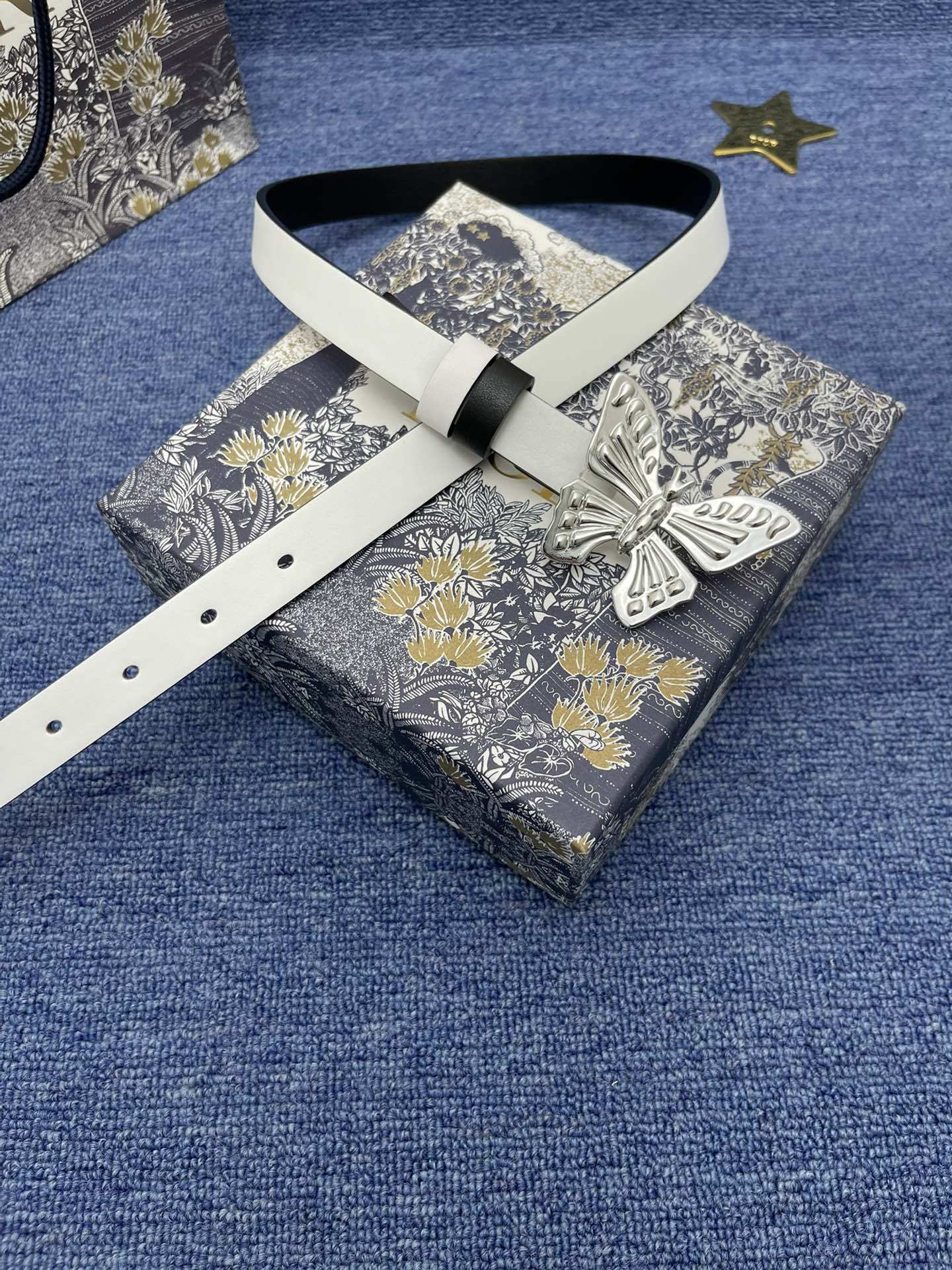 Dior Female Basic Belt Cow Leather Black Adjustable S-m