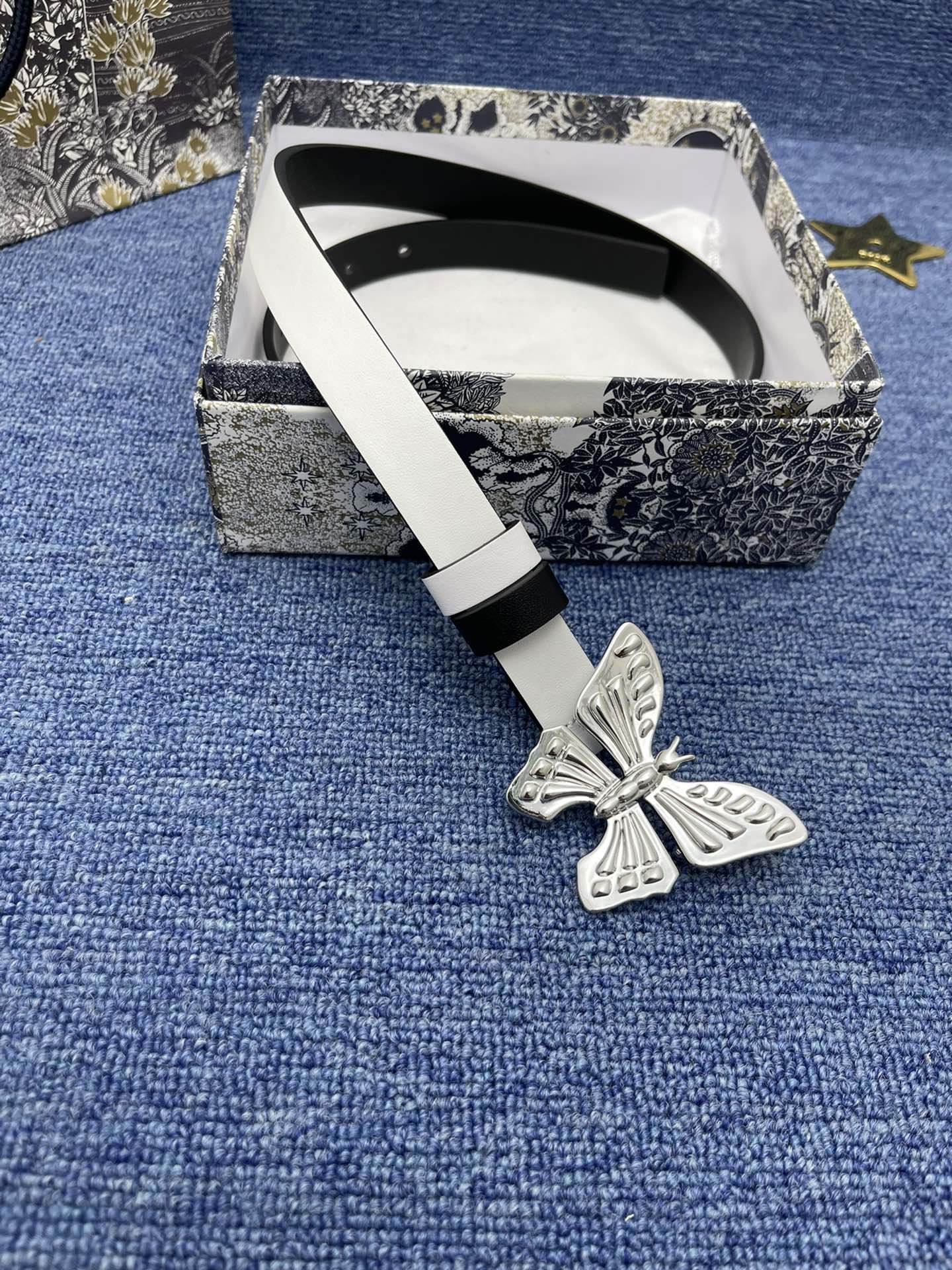 Dior Female Basic Belt Cow Leather Black Adjustable S-m