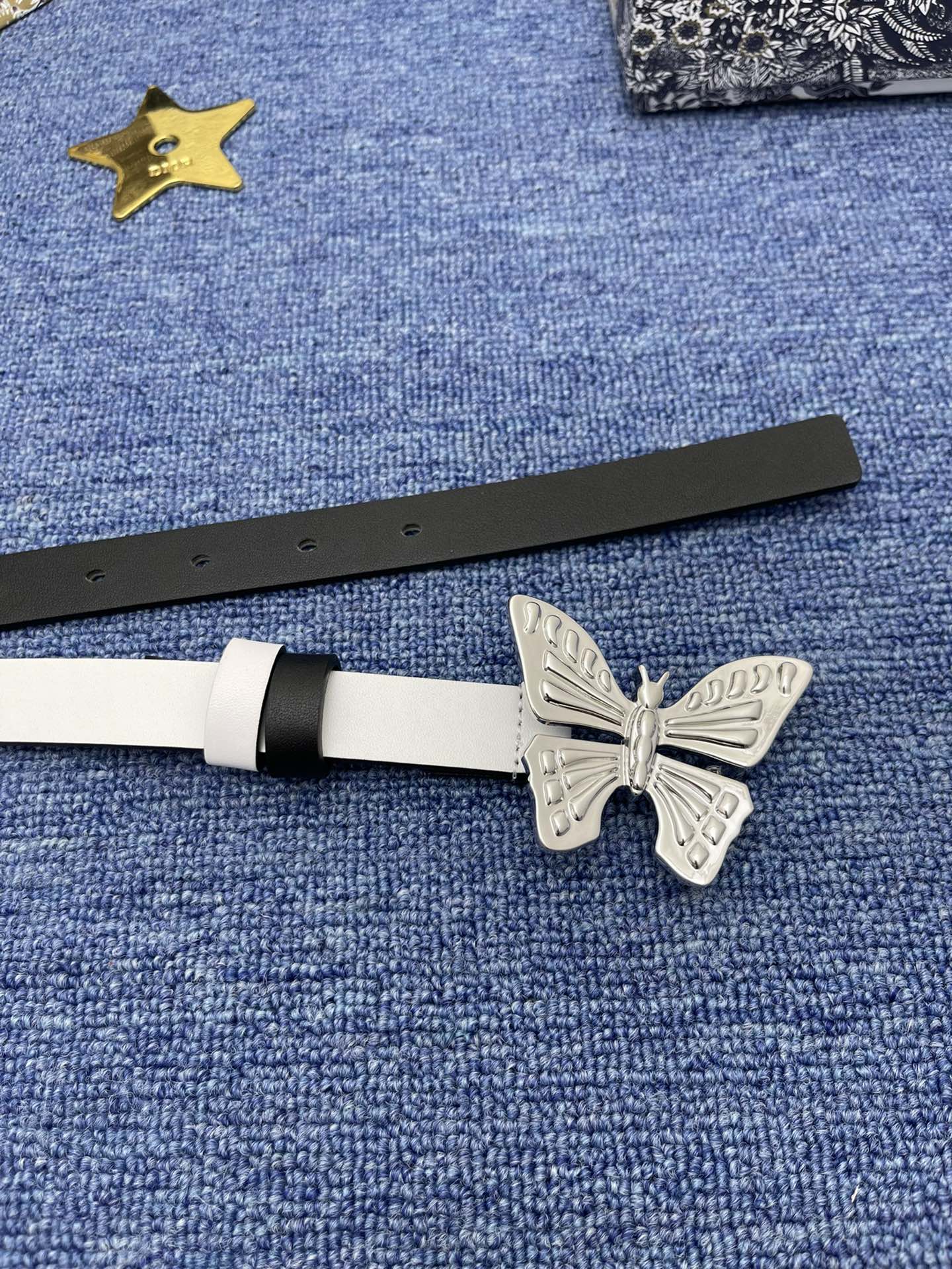 Dior Female Basic Belt Cow Leather Black Adjustable S-m